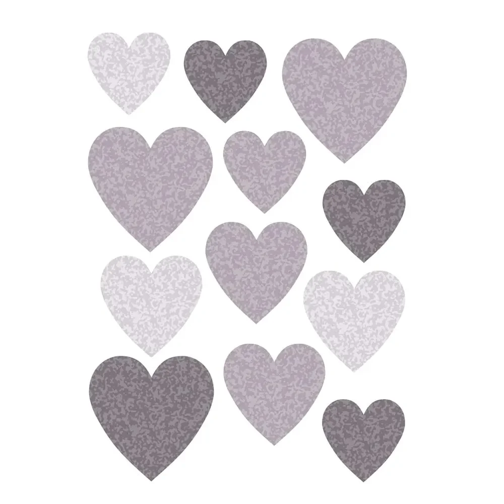 Buokids stickers muraux coeurs gris
