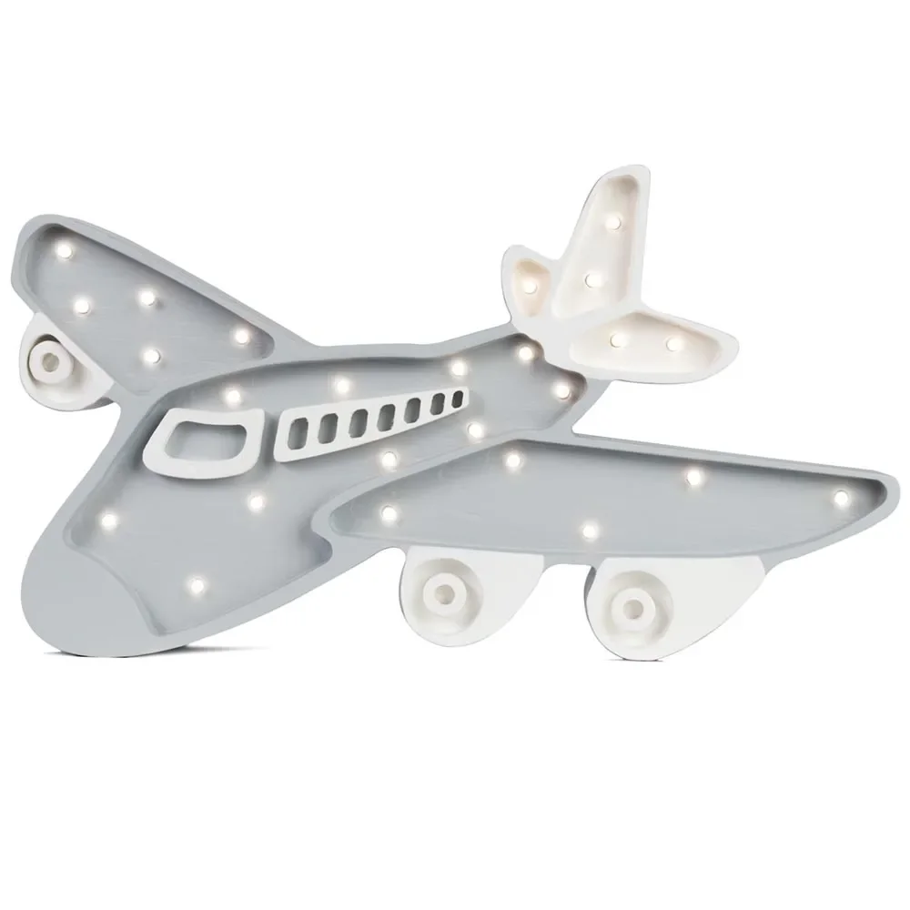 "little lights Led Decoration lampe enfant avion gris image"
