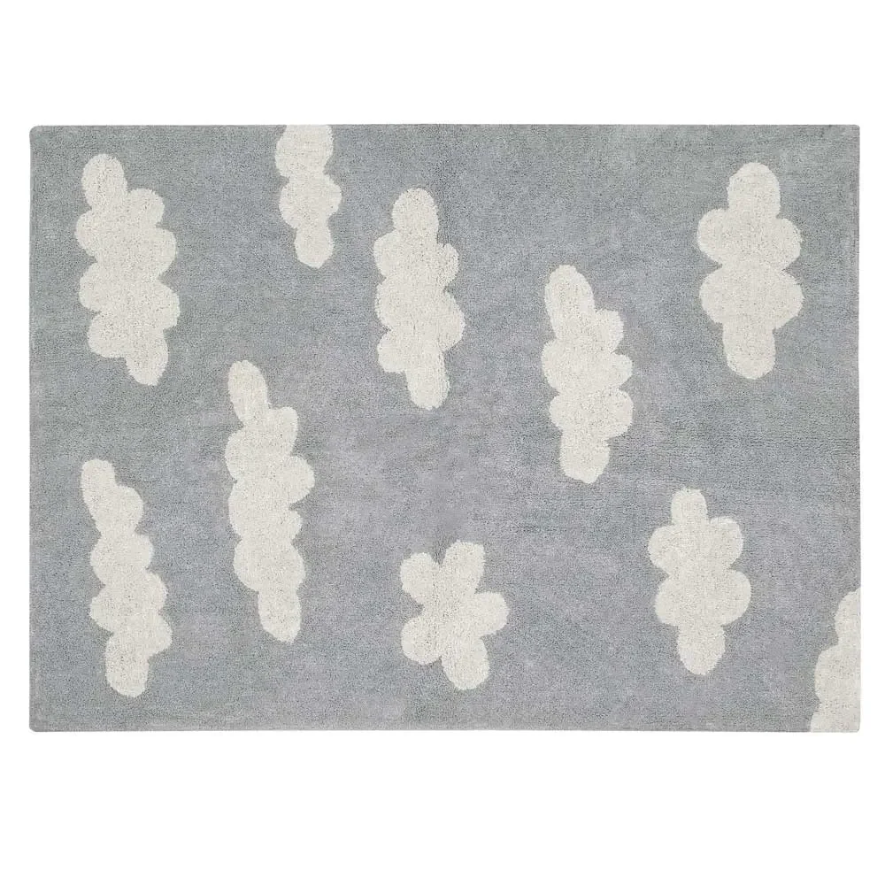 "Lorena Canals Tapis nuages gris image"