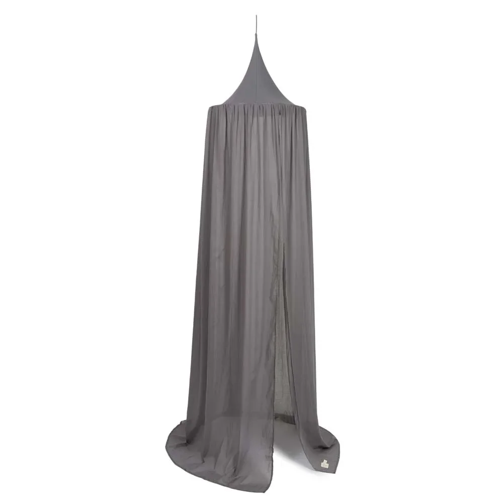 "Nobodinoz Ciel de lit "Vera" Voile gris ardoise image"