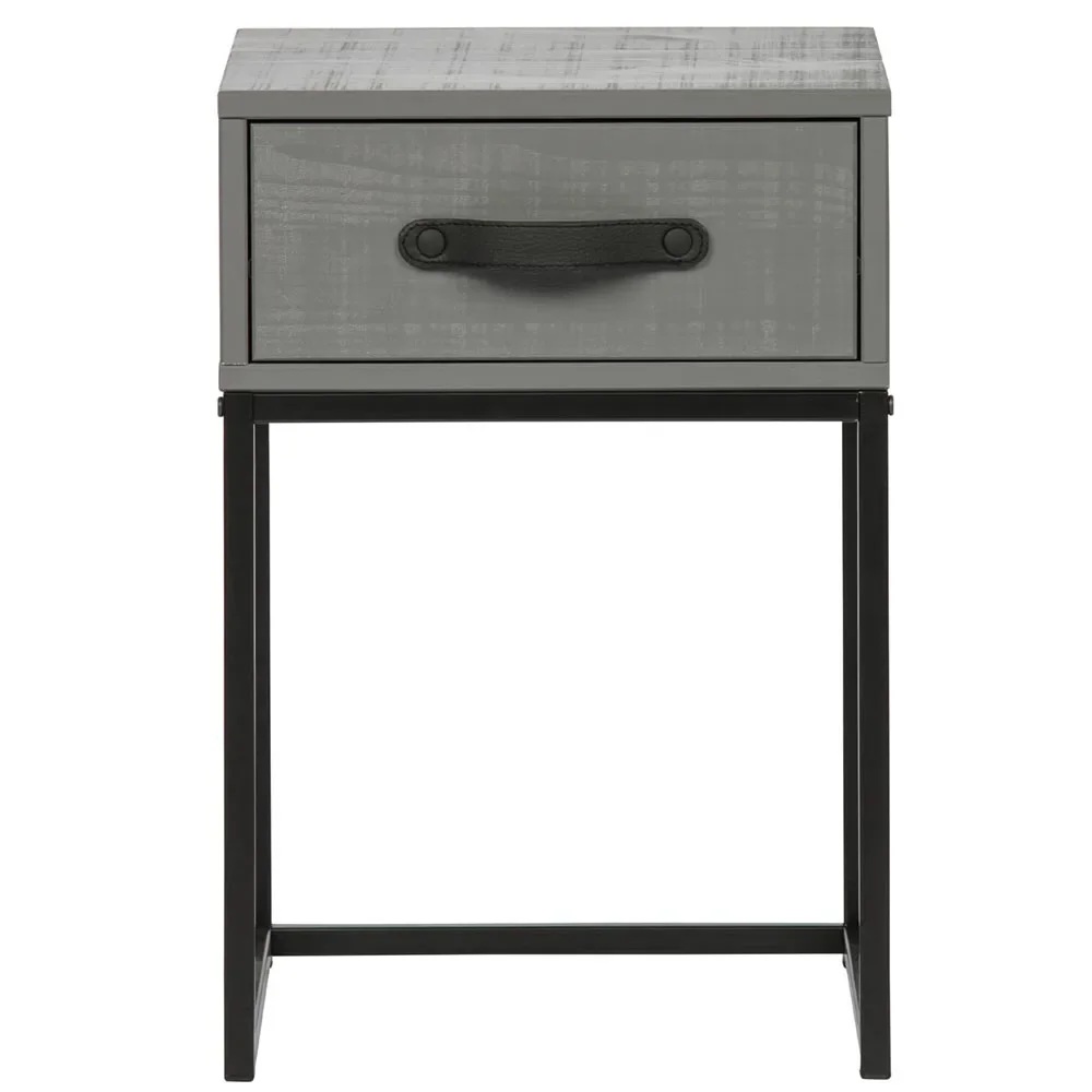 Woood table de nuit Morris gris argile