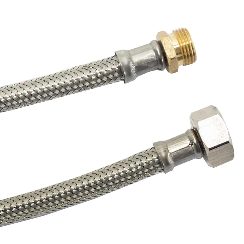 "Flexible Inox DN8, 3/8" AG x 1/2" ÜM, 1500mm, Eau Potable Certifié DVGW image"