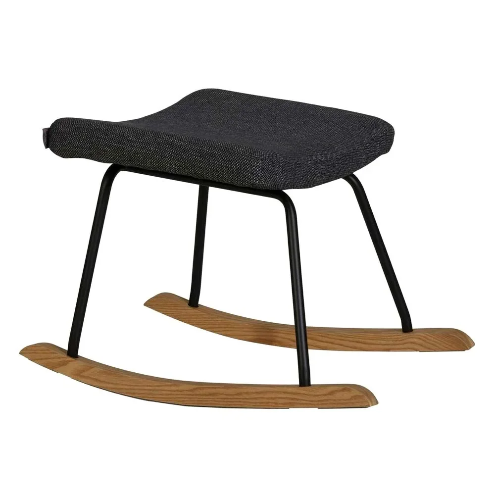 "Quax Tabouret de pied pour chaise à bascule / chaise d'allaitement De Luxe noir image"