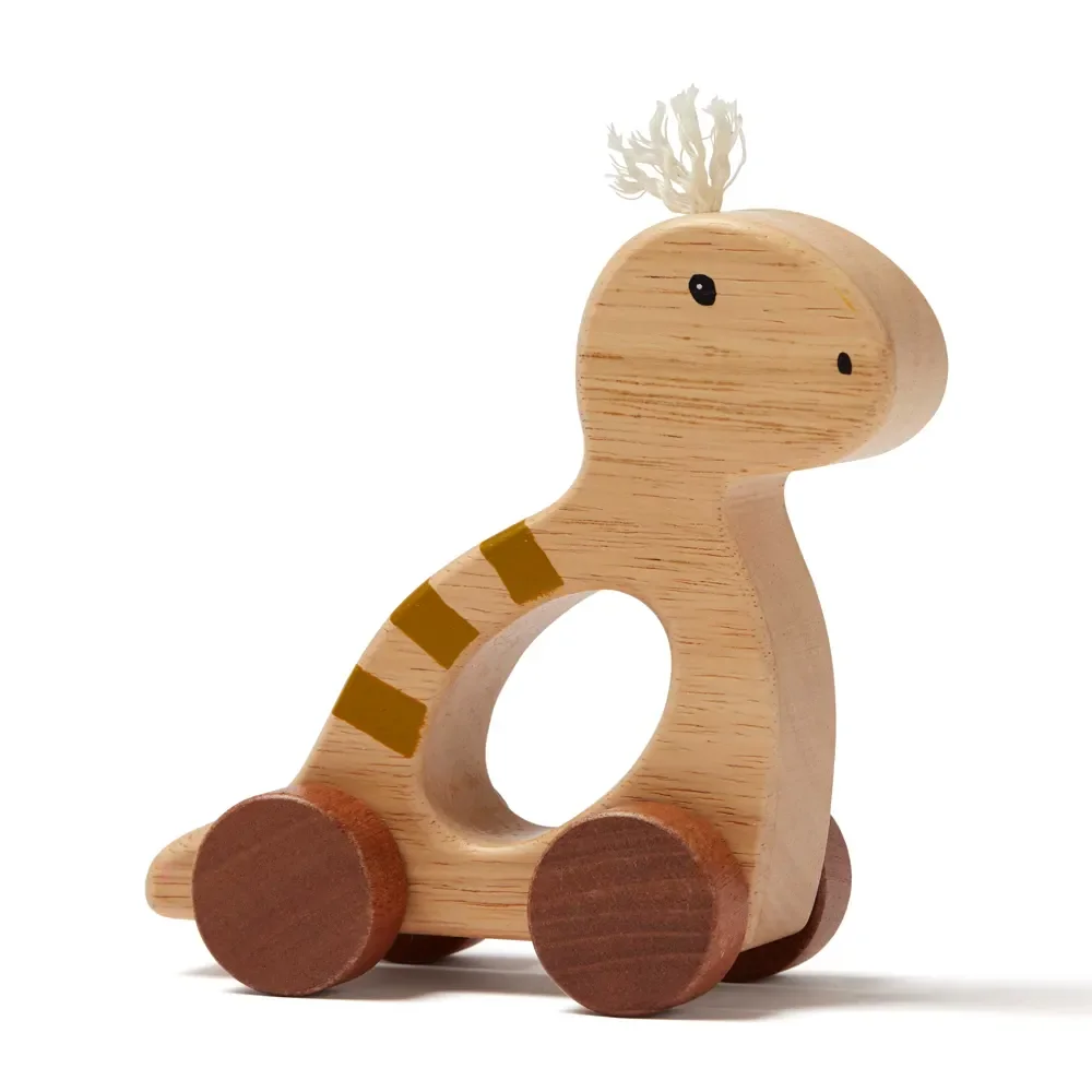"Kids Concept Baby Jouet Figurine coulissante Dino en bois naturel image"