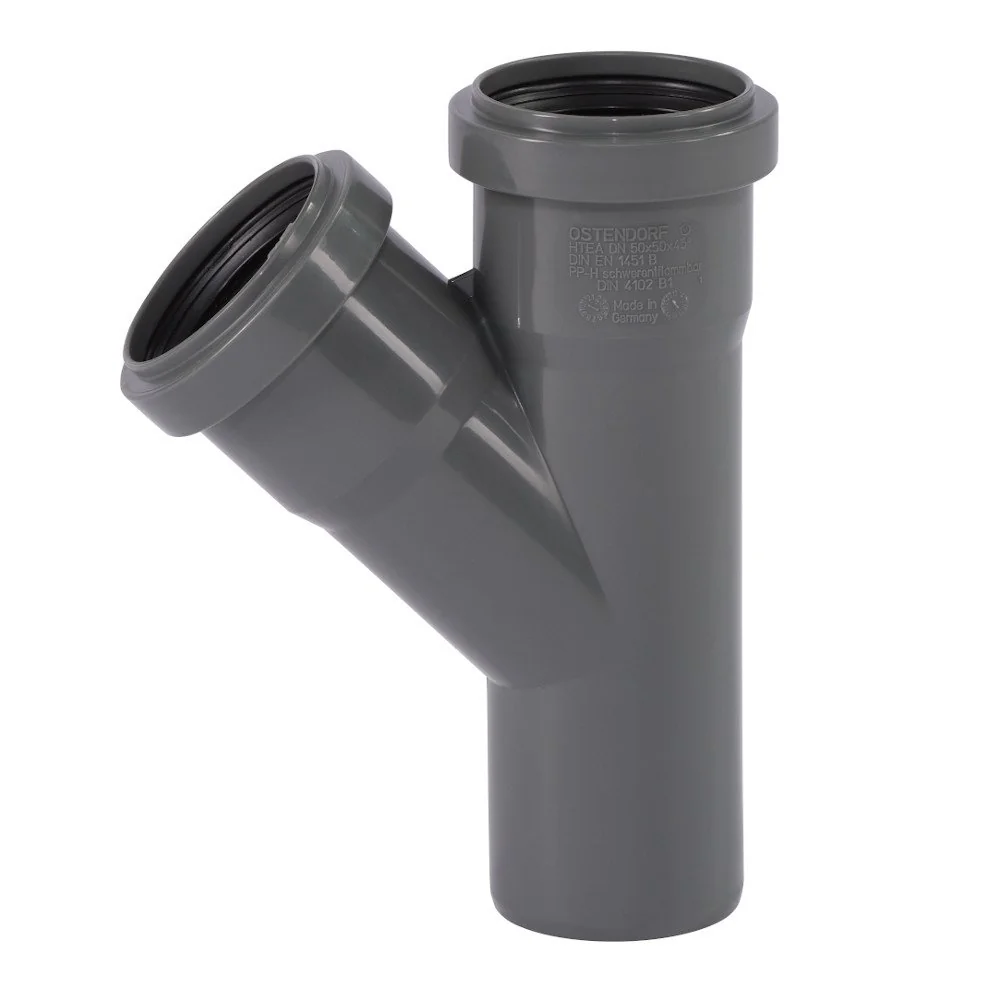 "Raccord PVC Évacuation DN50 45° - Branchement Assainissement Facile image"