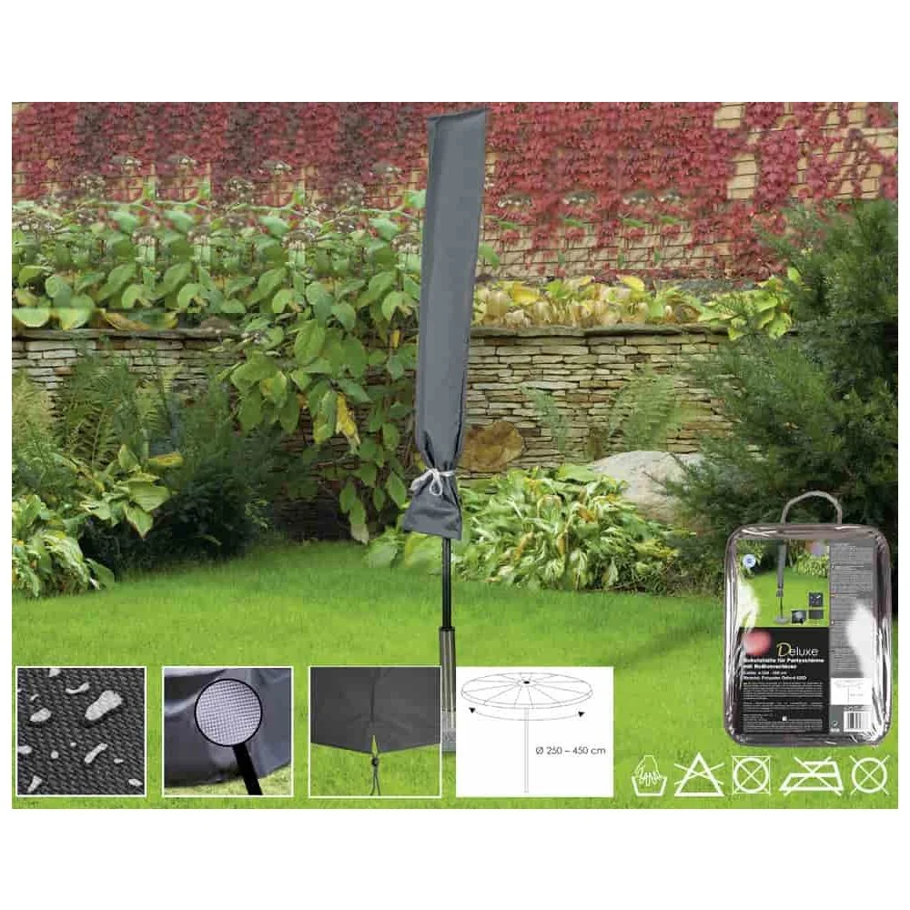 "Housse de protection parasol deluxe, Ø250-450cm, imperméable et résistante image"