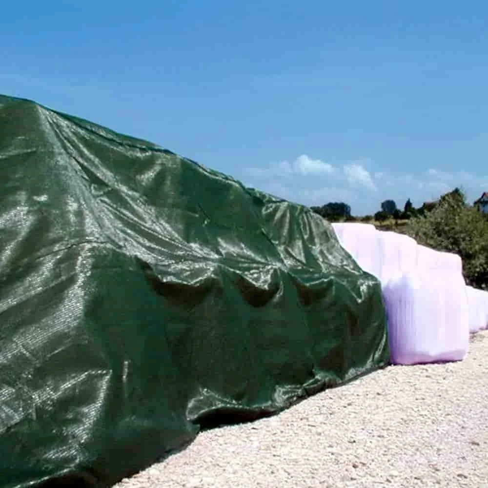 "Filet de Protection Balles 10 x 25 m, Filet pour Balles de Foin Vert image"