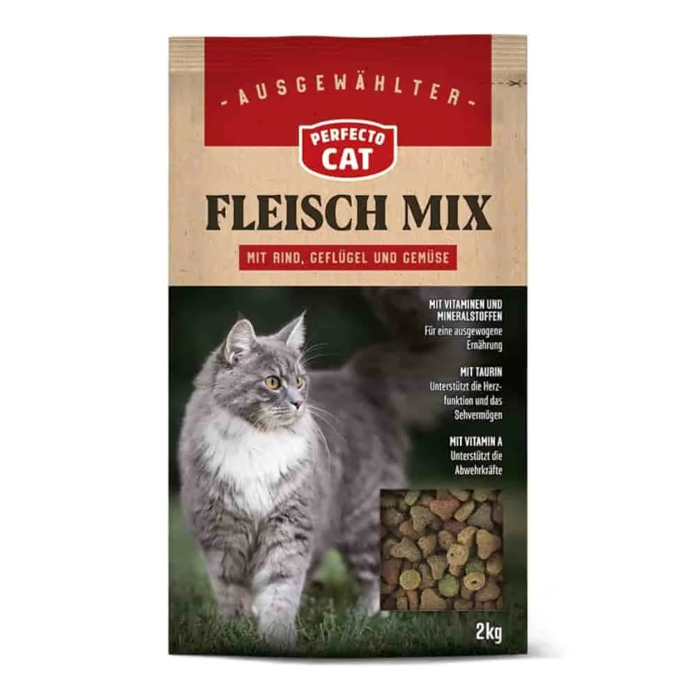 Croquettes chat, nourriture pour chat adulte, mélange de viande Classic, 2kg