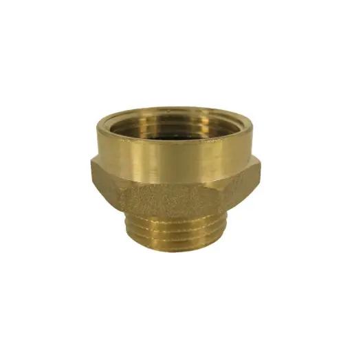 "Raccord laiton, mamelon double laiton, 3/4" AG x 1" IG, raccord fileté laiton image"