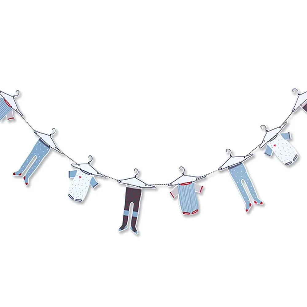"Ava & Yves Guirlande de fête grenouillère pour baby shower image"