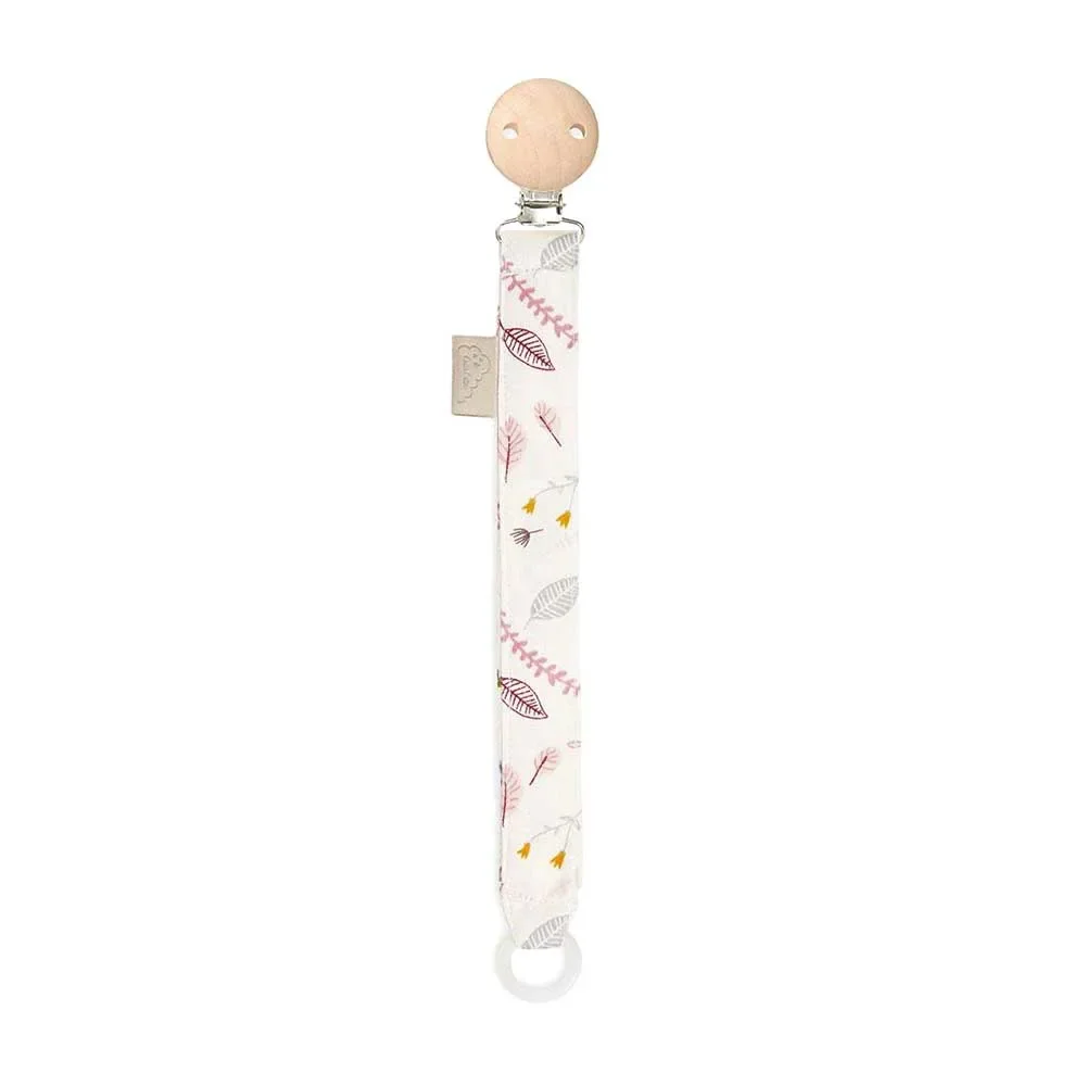 Cam Cam Chaîne pour tétine Feuilles rose