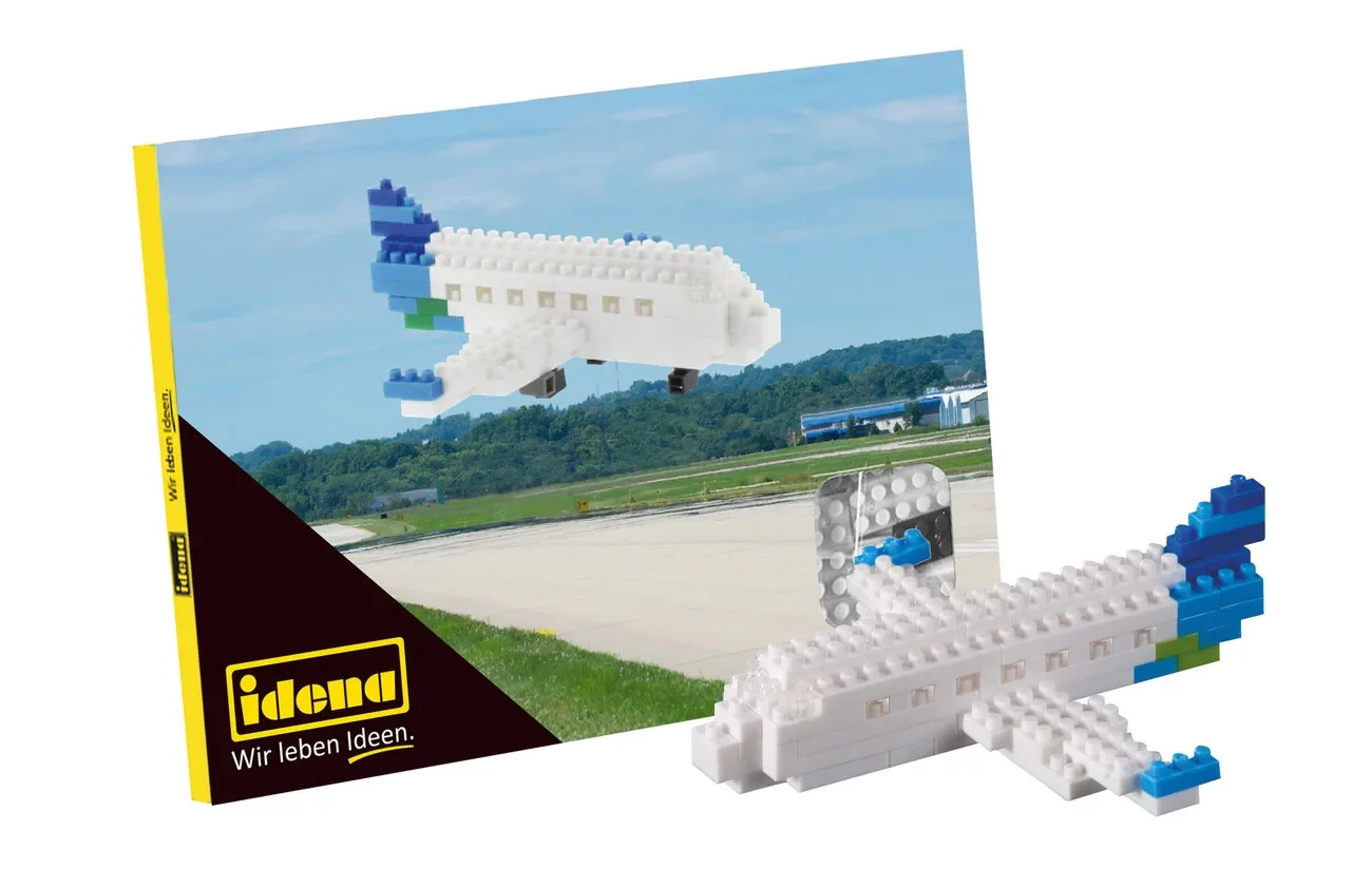 "Idena, mini briques de construction carte postale - jouets pour enfants et projets créatifs, type: Avion image"