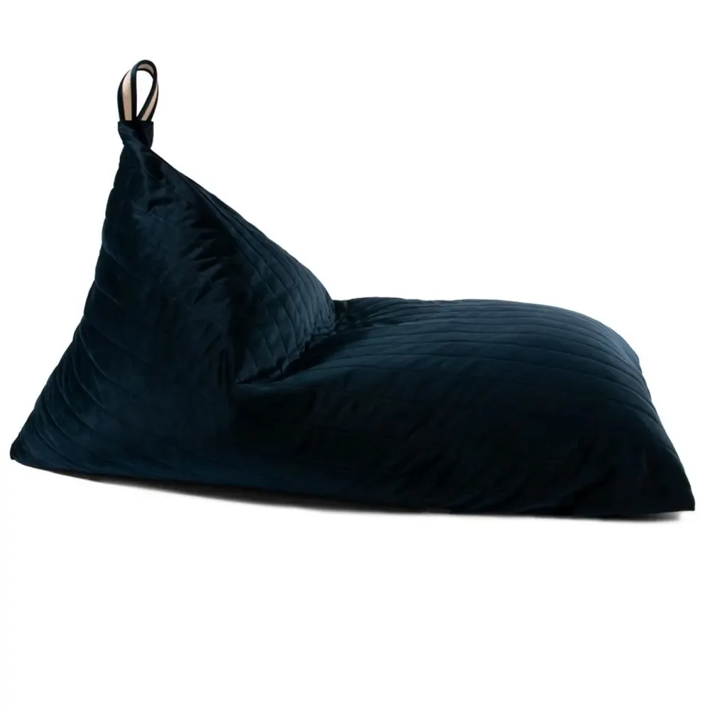 "Nobodinoz Bean bag "Essaouira" Savanna velours bleu image"