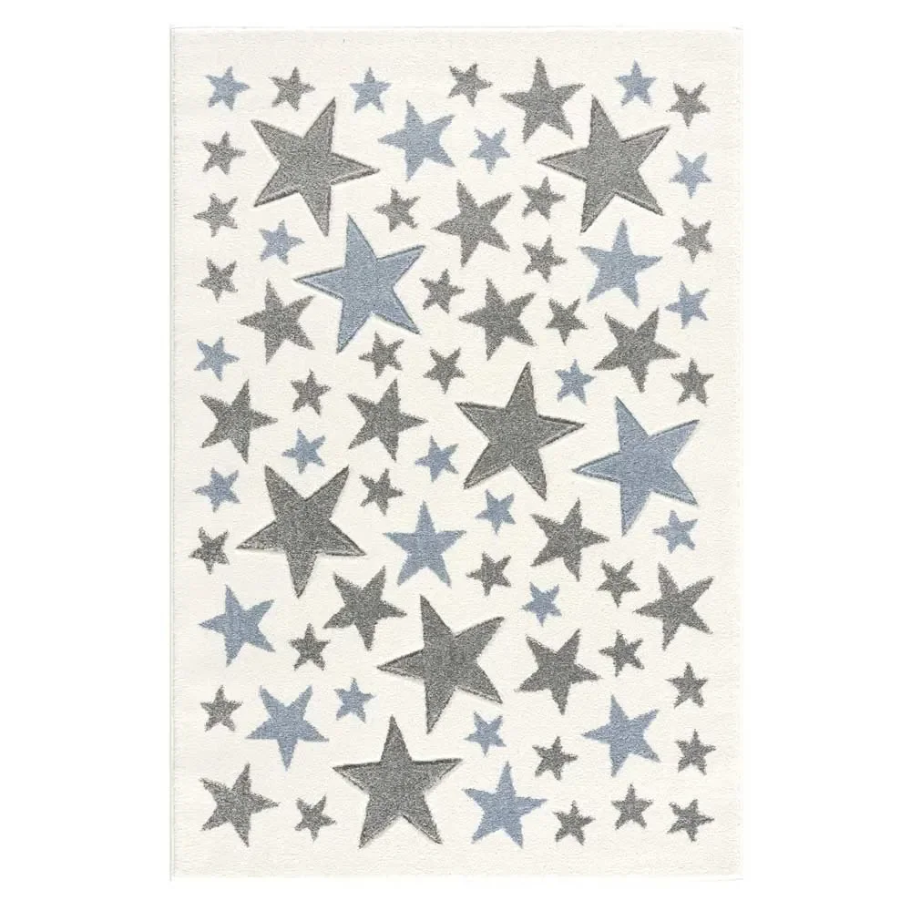 "Livone Tapis pour enfants Stella étoiles bleu gris, Taille de tapis: 160 x 230 cm image"