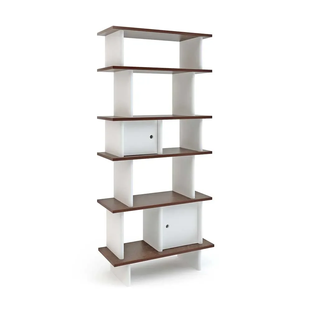 "Oeuf Bibliothèque Mini Library étroite noyer avec blanc image"