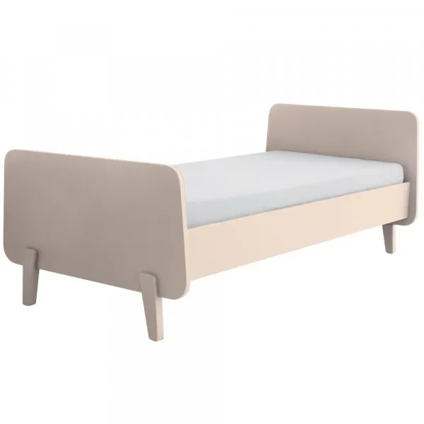 Laurette Lit enfant "MM" 90 x 190, Couleur: Rose Poudre