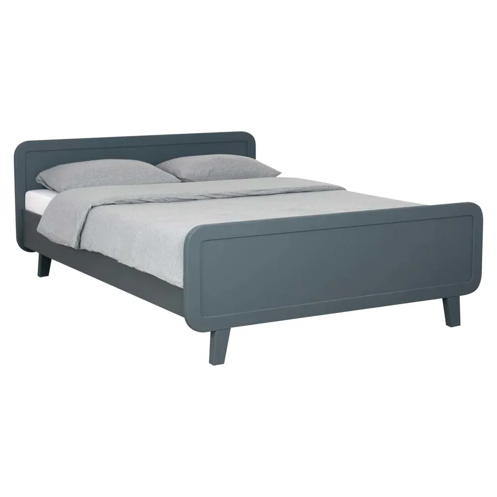 "Laurette Lit enfant / Lit double "Le Lit Rond" 140 x 200 cm, Couleur: Gris Souris image"