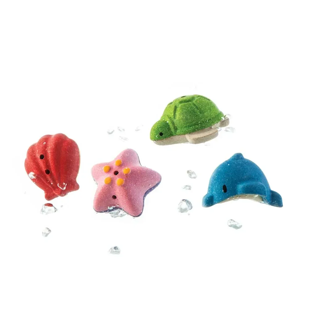 "Plan Toys Baignoire Jouet Monde sous-marin bois coloré image"