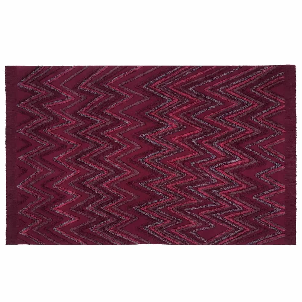 "Lorena Canals Tapis "Earth" rouge image"