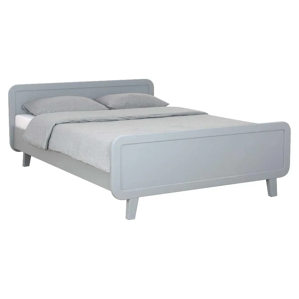 "Laurette Lit enfant / Lit double "Le Lit Rond" 140 x 200 cm, Couleur: Gris image"