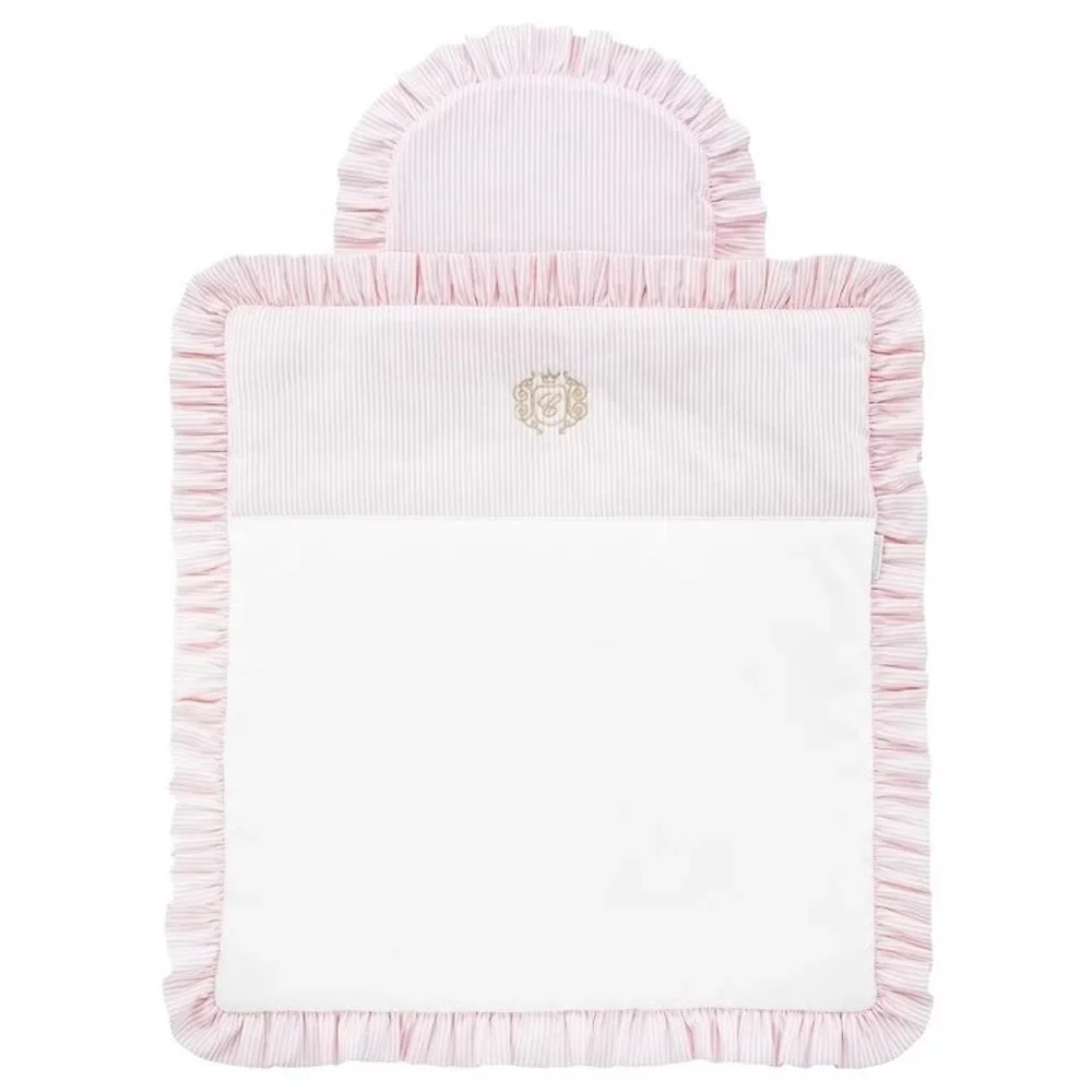 Caramella Parure de lit pour corbeille Moïse ruché rose