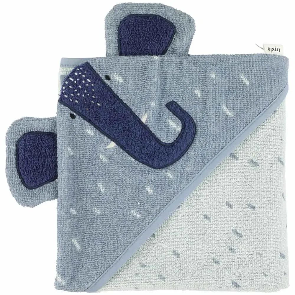 "Trixie Serviette à capuche Eléphant Mrs Elephant, Taille: 75 x 75 cm image"