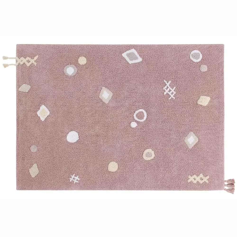 "Lorena Canals tapis lavable Noah rose image"