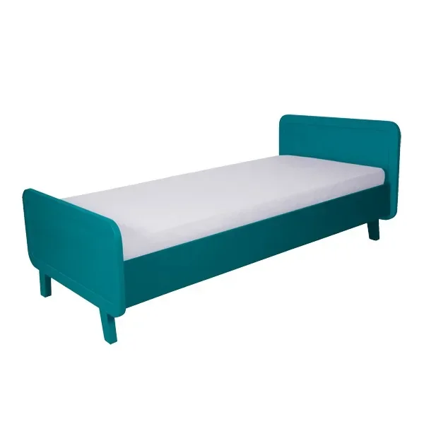 "Laurette Lit enfant "Le Lit Rond" 90 x 200 cm, Couleur: Bleu Canard image"