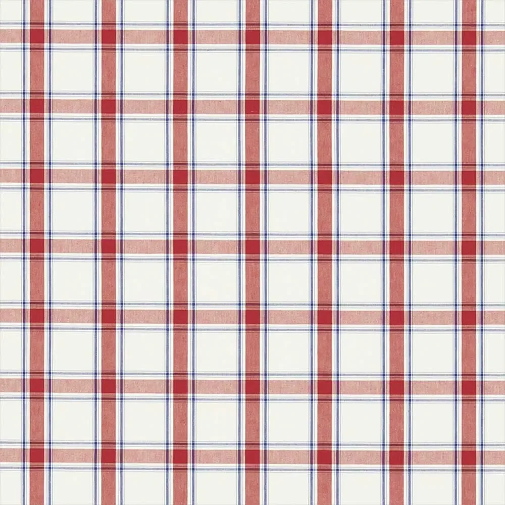 "Little Sanderson Abracazoo tissu à carreaux Brighton rouge bleu image"