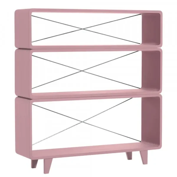 "Laurette Bibliothèque Millefeuille, Couleur: Vieux Rose image"