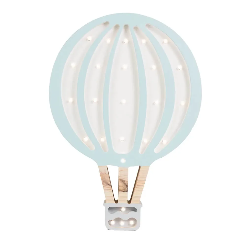 "little lights Led Decoration lampe enfant montgolfière bleu clair image"
