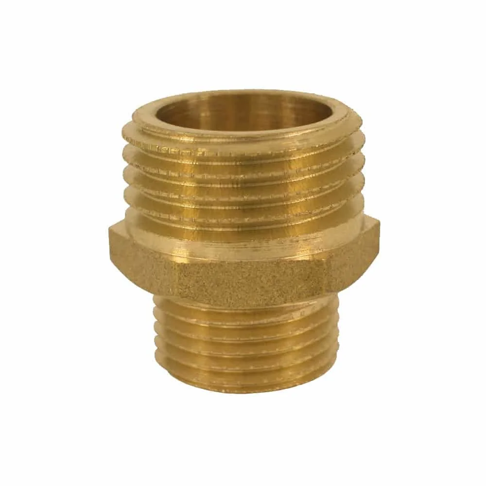 "Double Mamelon Laiton Réduit 1" AG x 1 1/2" AG - Raccord Plomberie image"