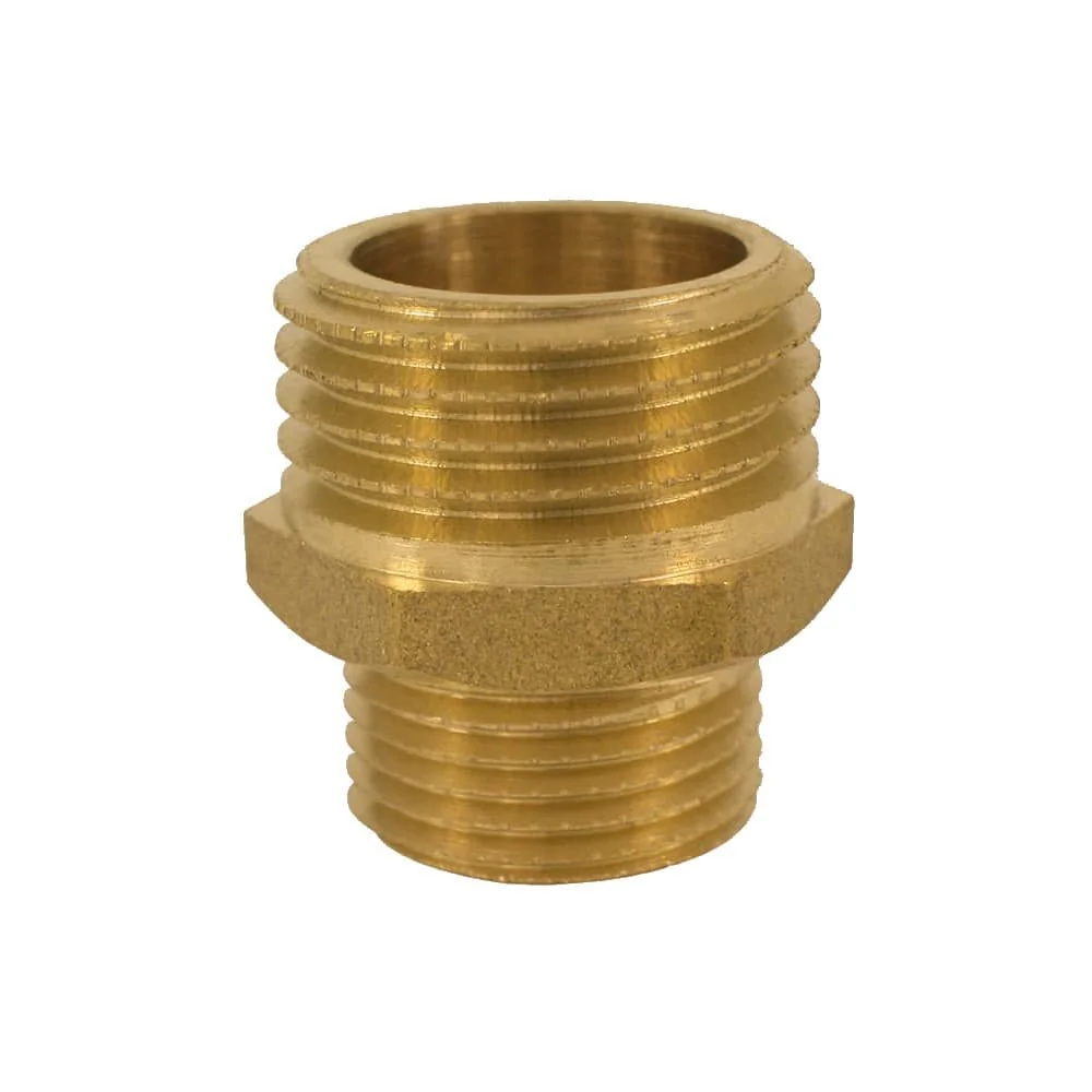 "Raccord Laiton Réduit 3/4" x 3/8" AG - Double Mamelon Fileté image"