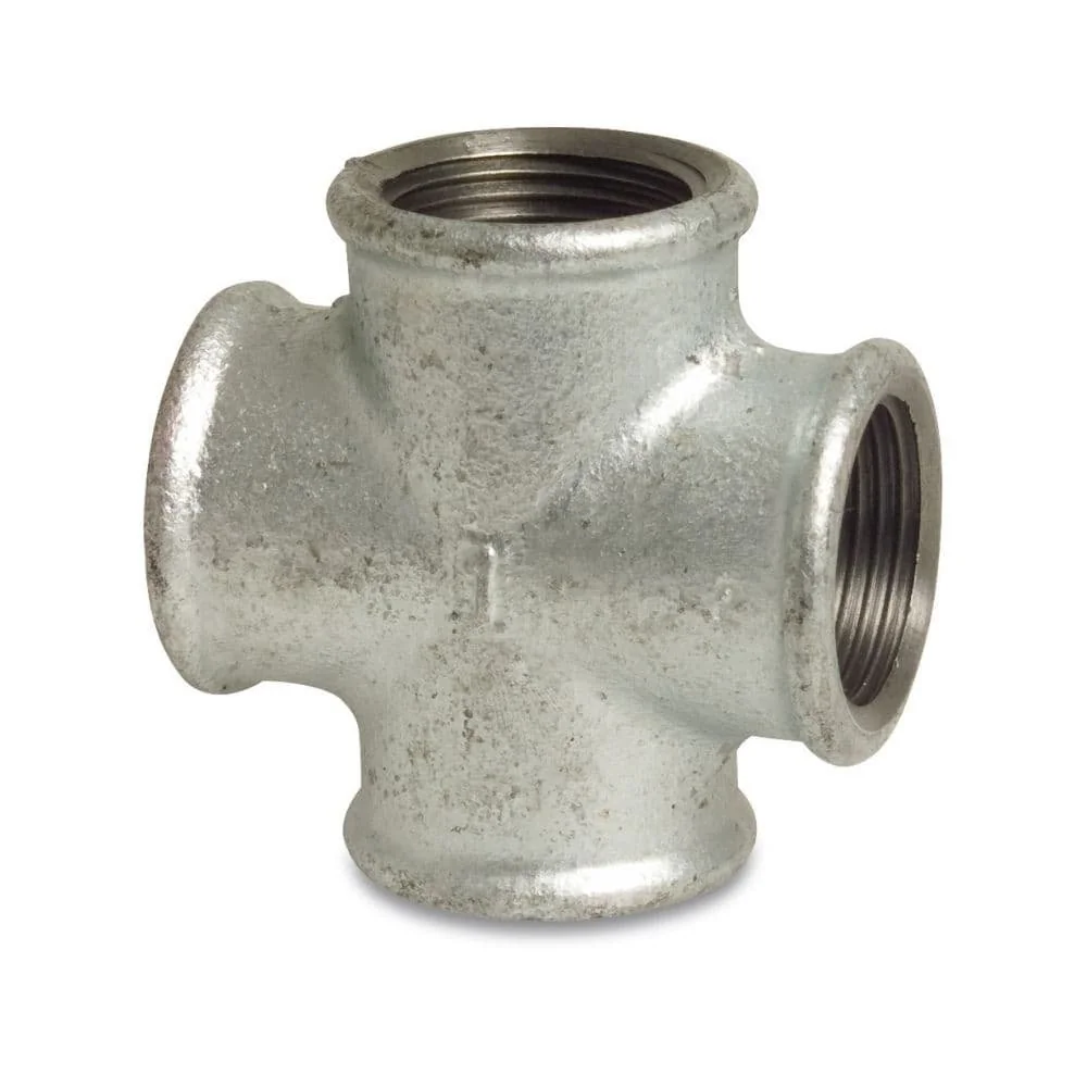 "Raccord Fileté Fonte Malléable, Croix de Raccordement 1 1/2 Pouce, Boni-Shop image"