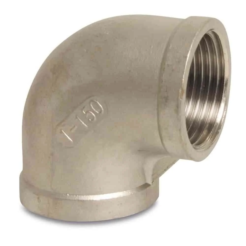 "Raccord fileté en acier inoxydable coude 90° 1" IG image"