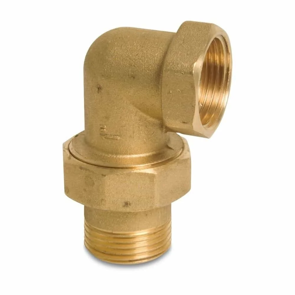 "Raccord fileté en laiton pour radiateur, coude 90° 3/4" IG x 3/4" AG type étanchéité conique image"