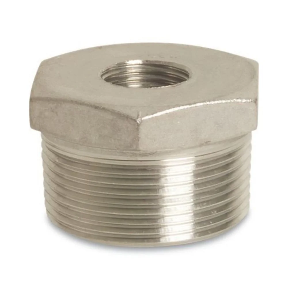 "Raccord fileté en acier inoxydable Réducteur 2" AG x 1" IG image"