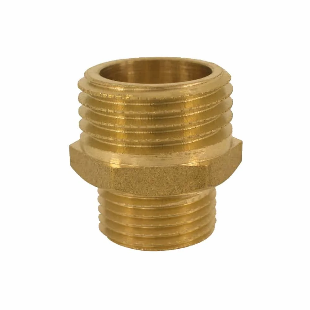 "Double Mamelon Réduit en Laiton, 1 1/2" AG x 3/4" AG, Raccord Fileté Plomberie Chauffage image"