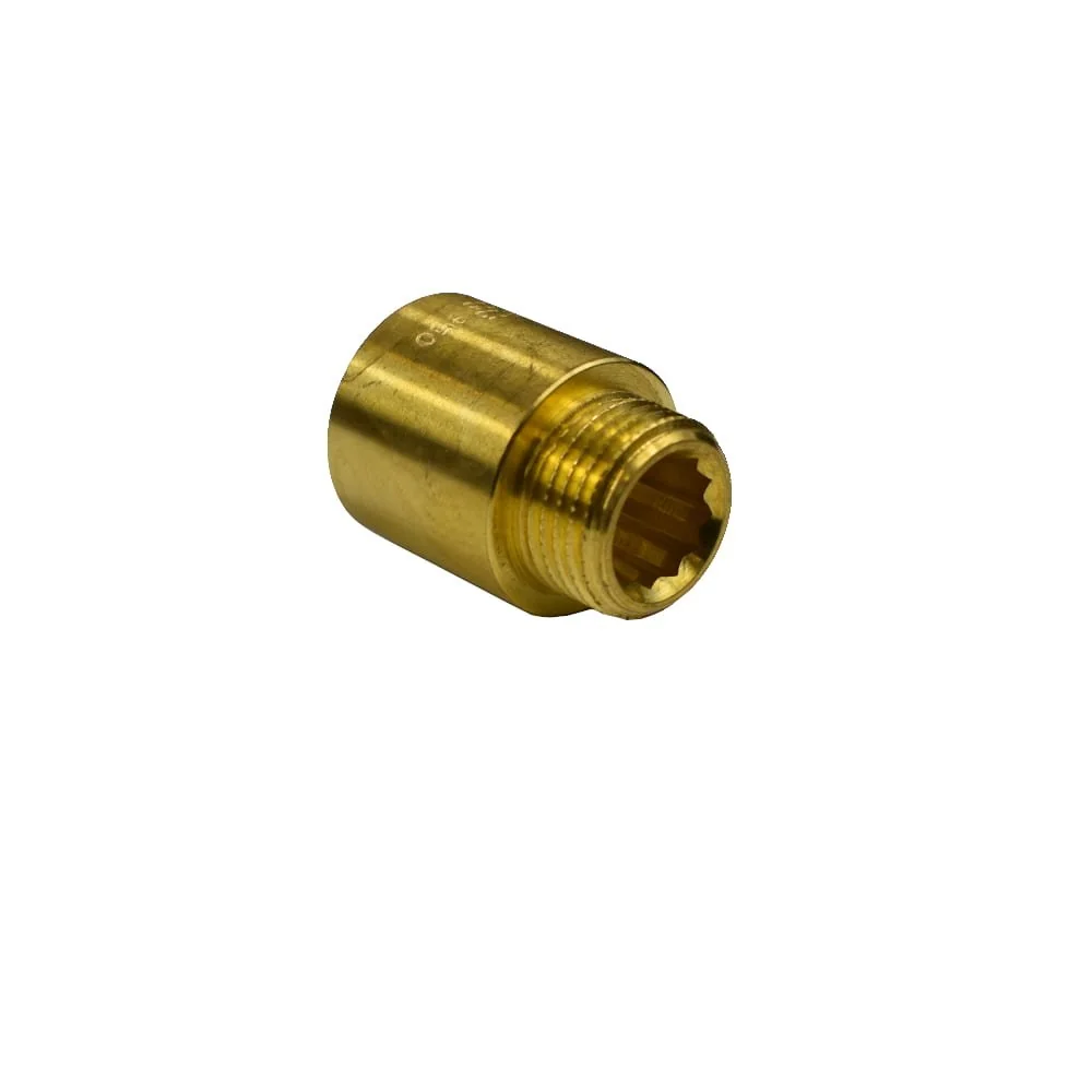 "Raccord fileté en laiton rallonge de robinet 1" AG x 1" IG 20 mm image"