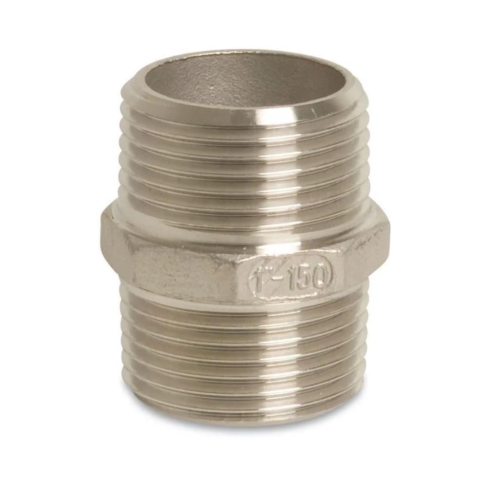 "Double Mamelon Inox 2 Pouces V4A - Raccord Fileté Robuste image"