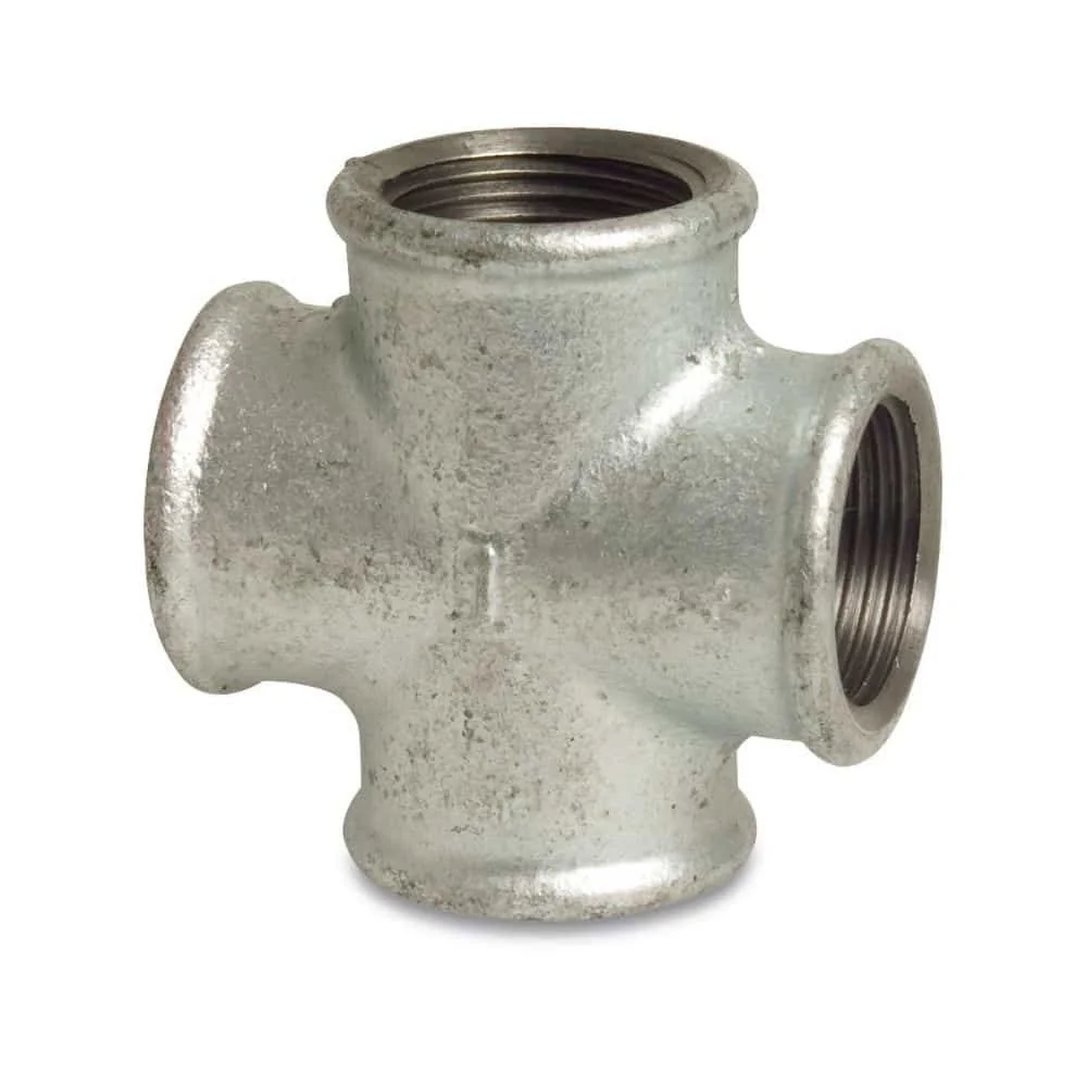 "Raccord fileté en fonte malléable Croix 3/8" IG x 3/8" IG x 3/8" IG x 3/8" IG image"