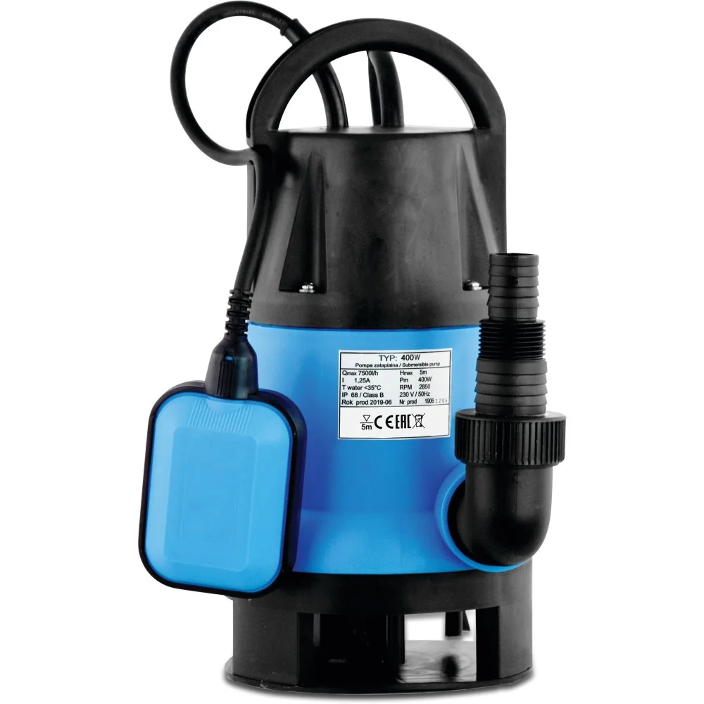 "Pompe submersible, pompe de puits, pompe submersible 1 "x 1 1/2" x 1" raccord de tuyau x filetage externe x raccord de tuyau, 2,5A, 230VAC, bleu, type IP 750 image"