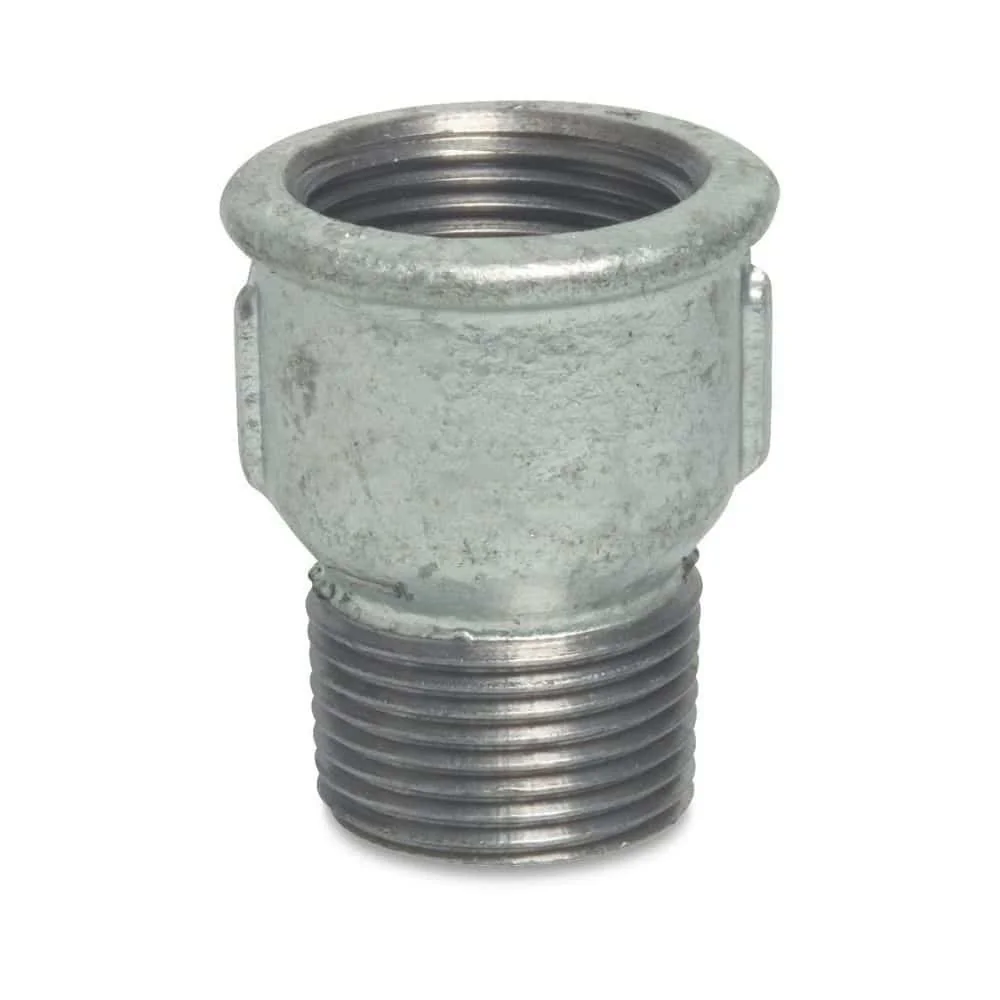 "Raccord Fileté Fonte Malléable 2 Pouces - Mamelon Double Filetage image"