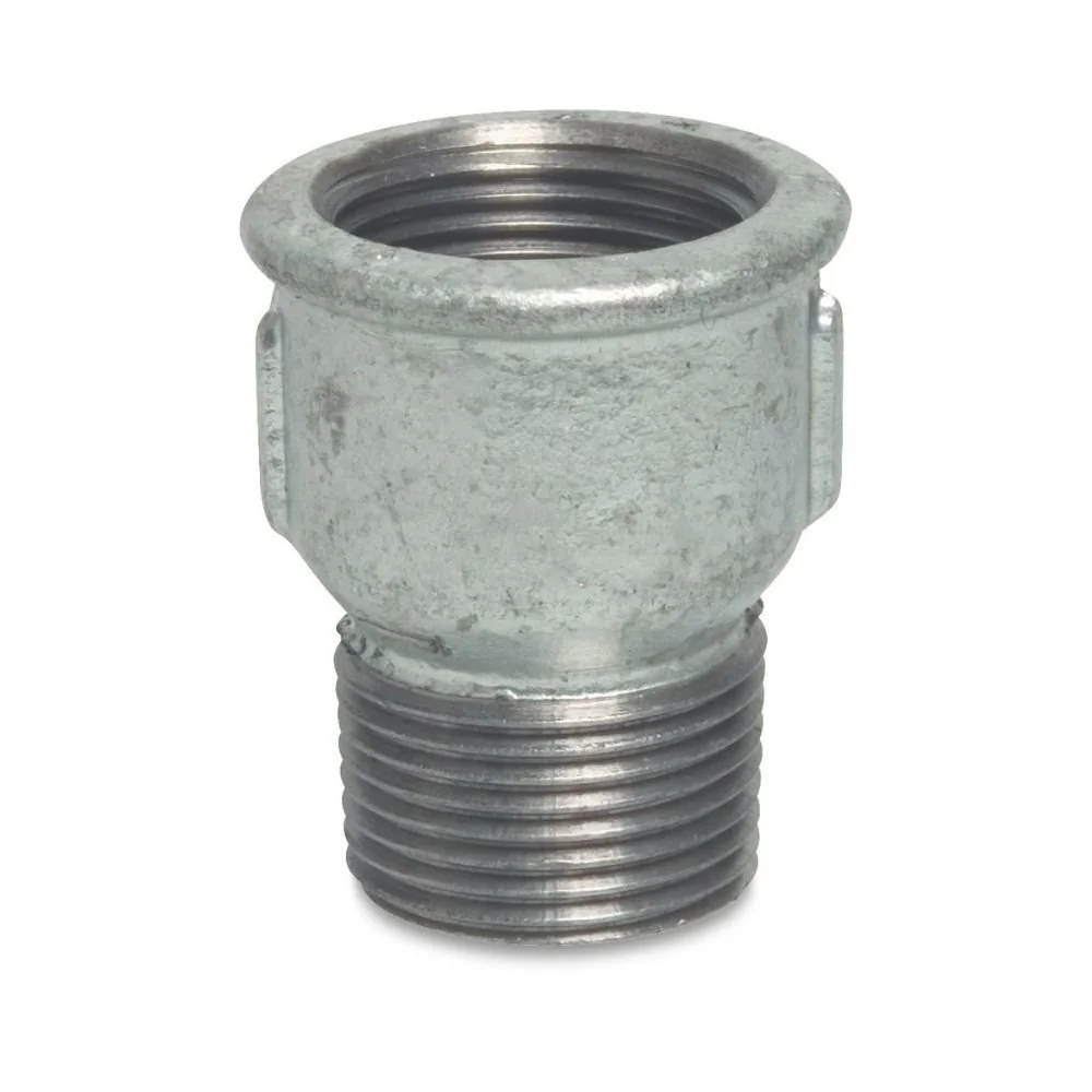 "Mamelon Union en Fonte Malléable 1" IG x 1" AG image"