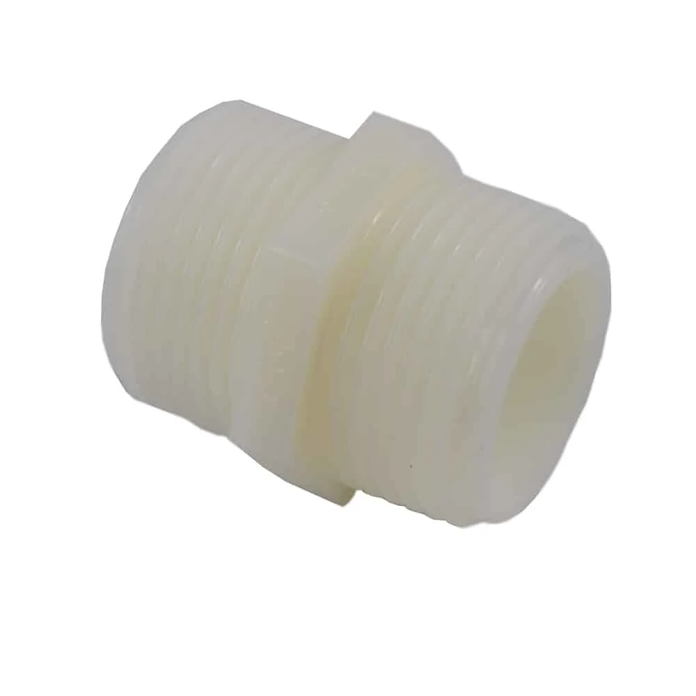"Raccord de tuyau en plastique double mamelon 3/4" image"