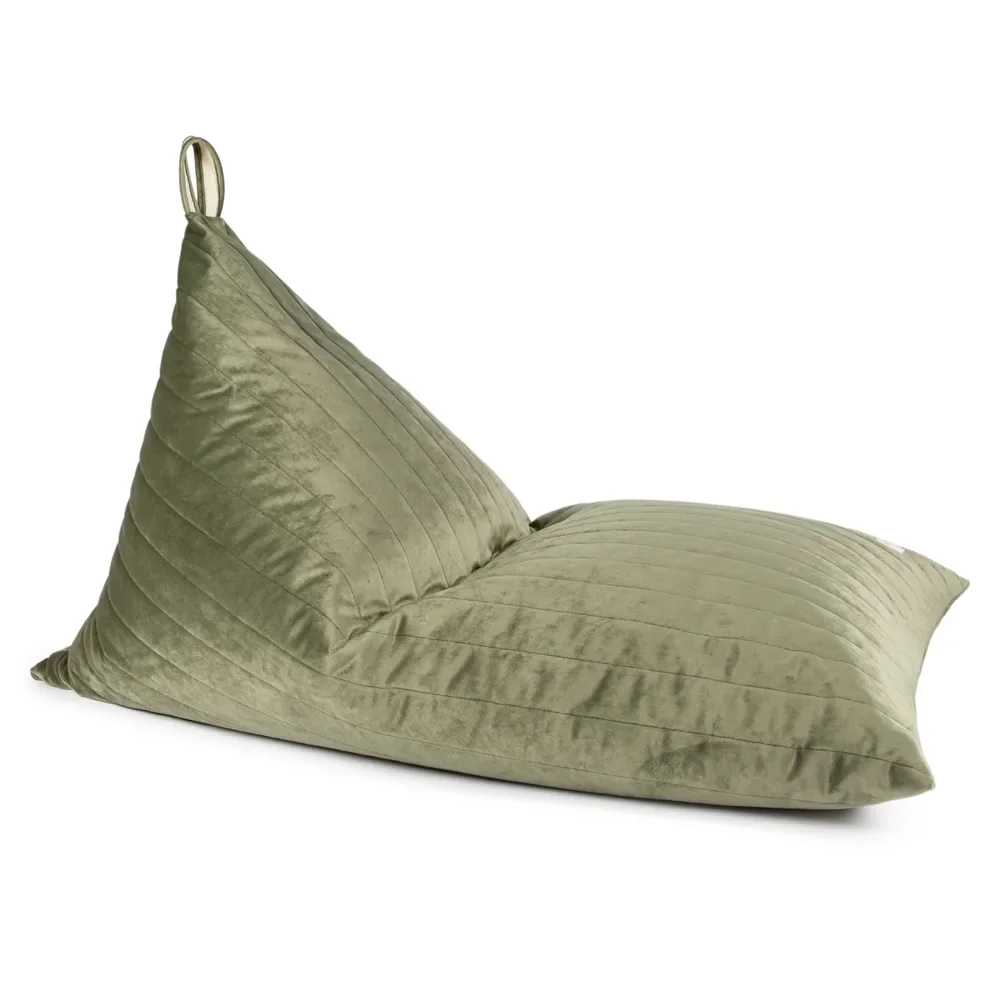 "Nobodinoz Bean bag "Essaouira" velours vert olive image"