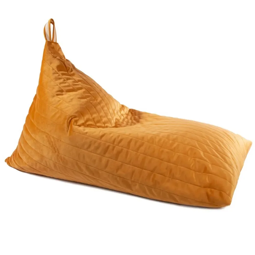 "Nobodinoz Bean bag "Essaouira" Savanna velours jaune image"