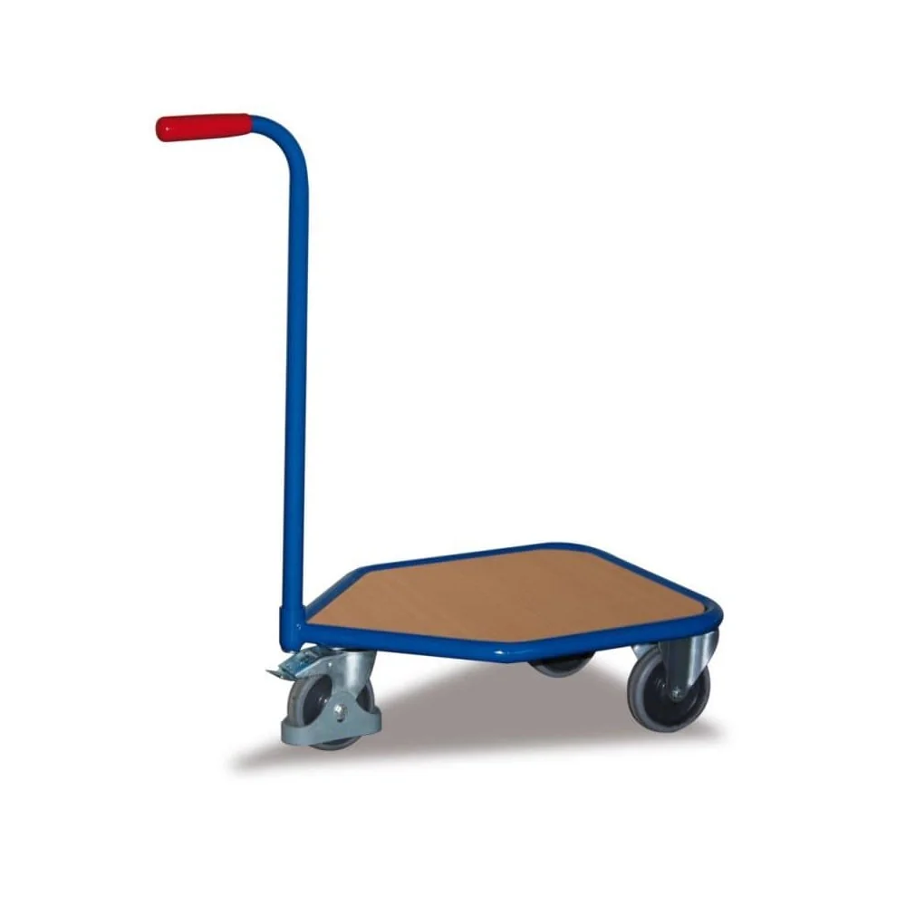 Chariot de Manutention 3 Roues avec Plateau Bois - 150 kg