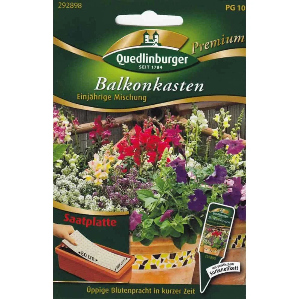 "Plateau de graines Mélange pour jardinières de balcon image"
