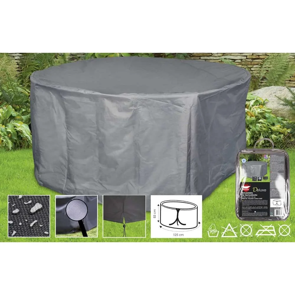 "Housse de protection table jardin 125x83 cm - Bâche étanche et résistante image"